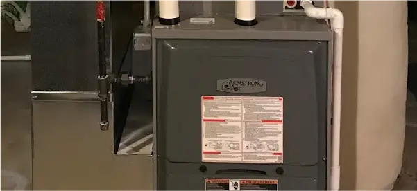 Armstrong Air gas furnace installed by Greenway in a basement